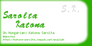 sarolta katona business card